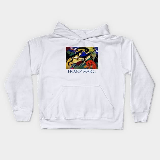 Playing Dogs by Franz Marc Kids Hoodie by Naves